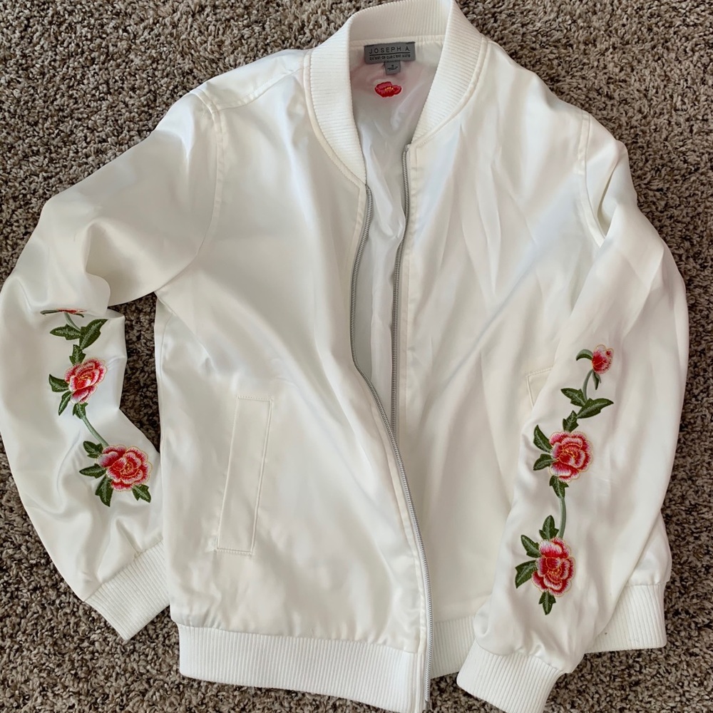 Joseph A. White Embroidered Bomber Jacket
